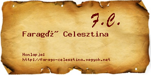 Faragó Celesztina névjegykártya